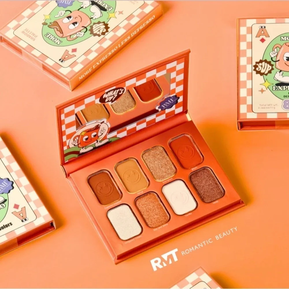 Red and Cream Eyeshadow Palette with Versatile Shades